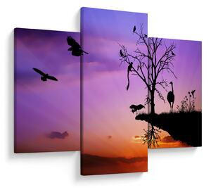 Tablou - Siluetele animalelor (90x60 cm)