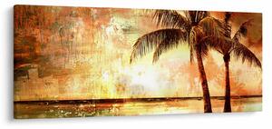 Tablou - Palmieri pe plajă (120x50 cm)