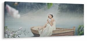 Tablou - Femeia pe barcă (120x50 cm)