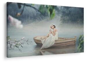 Tablou - Femeia pe barcă (90x60 cm)