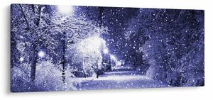 Tablou - Noaptea magică de iarnă (120x50 cm)