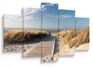 Tablou - Plaja cu nisip de pe insula Langeoog, Germania (150x105 cm)