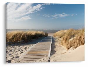 Tablou - Plaja cu nisip de pe insula Langeoog, Germania (70x50 cm)