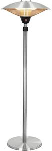 Încălzitor terasă cu picior Eurom PD2101 XXL 2100 W, 3 trepte de putere, protecție supraîncălzire, 225x60 cm, argintiu