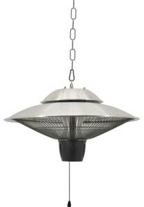 Încălzitor terasă tip pălărie cu element halogen Calienta 1500 W, 42,5x25 cm, argintiu