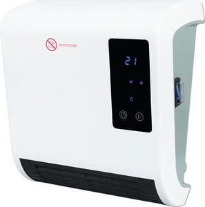 Aerotermă design Calienta 2000 W, 2 trepte de încălzire, treaptă aer rece, alb, cu telecomandă