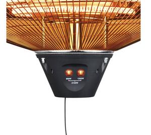 Încălzitor terasă tip pălărie Eurom Party 2100 W, 3 trepte de încălzire, radiație 360°, 55x35 cm, gri