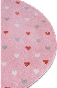 Covor pentru copii roz ø 100 cm Little Hearts – Hanse Home