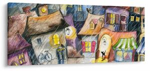 Tablou - Oraș western (120x50 cm)