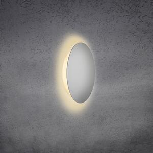 Escale Blade aplică LED, argintiu mat, Ø 24 cm, reglabil, Gri, Camera de zi / sufragerie, Metal, Modern