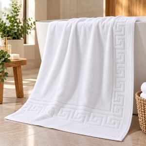 Prosop de Baie Alb 70x140 cm, Greek Border, 500 g/mp