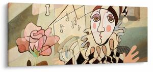 Tablou - Cubismul - arlechin și trandafir (120x50 cm)