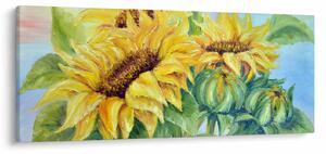 Tablou - Floarea soarelui înflorită (120x50 cm)