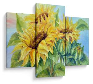 Tablou - Floarea soarelui înflorită (90x60 cm)