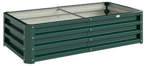Outsunny Pat de Gradina Galvanizat Inaltat pentru Cultivare Legume Flori Plante Aromatice Cutie de Plantare Metalica Verde 120x90x30cm | Aosom Romania