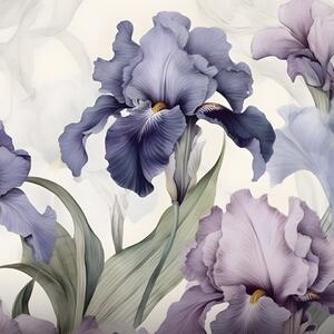 Fototapet - Flori magice in nuante de albastru