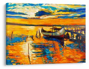 Tablou - Barca la apus de soare (70x50 cm)