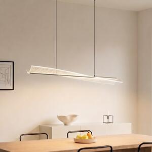 Lucande Lampă suspendată LED Vellia, negru, lungime 112 cm, CCT, Negru, Camera de zi / sufragerie, Metal, Modern