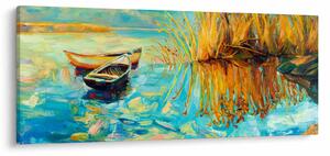 Tablou - Lacul cu bărci (120x50 cm)