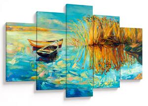 Tablou - Lacul cu bărci (150x105 cm)