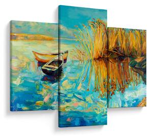 Tablou - Lacul cu bărci (90x60 cm)