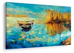Tablou - Lacul cu bărci (90x60 cm)