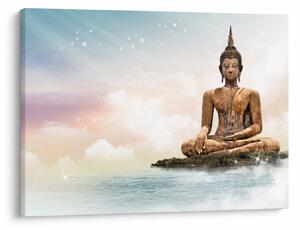 Tablou - Buddha care supraveghează pământul (70x50 cm)