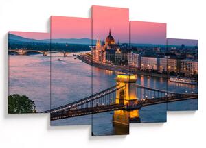 Tablou - Panorama orașului Budapesta, Ungaria (150x105 cm)