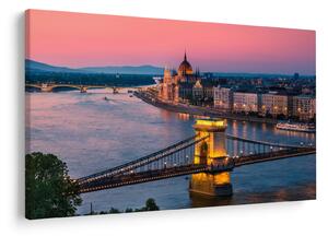 Tablou - Panorama orașului Budapesta, Ungaria (90x60 cm)