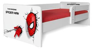 Pat pentru Baieti 2-8 ani personaj Spiderman P1 Cu Protectie Laterala Detasabila, fara saltea - Pc-p-spdm-P1-70