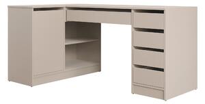 Birou de colt Comfivo Terros III, Bej, PAL laminat, 76x158x98cm, 57.9 kg