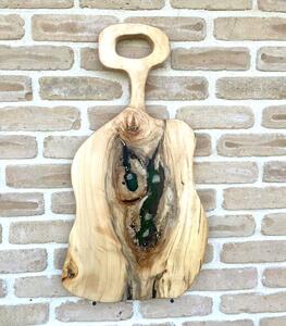 Platou „The Grand Ash” – Frasin masiv cu nucleu de rășină verde - 71x36 cm