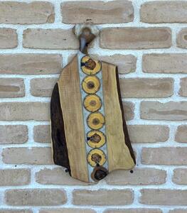 Platou „Walnut Mosaic XL” – Rondele de nuc și rășină - 50x26 cm