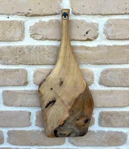 Tocător / platou de servire din nuc masiv cu mâner – 41x17x2 cm