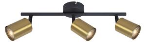 Plafoniera Industrial Spike 3 G Klausen 42x15.5cm Metal Negru Auriu 3xGU10 Corp Iluminat Interior Modern Design Elegant Living Hol Eficienta