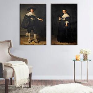Rembrandt - Portretele lui Marten Soolmans și Oopjen Coppit - 80x60 cm
