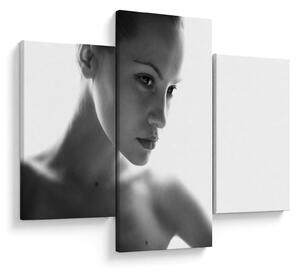 Tablou - Portretul femeii, alb- negru (90x60 cm)