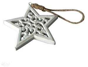 Ornament din lemn Steluță 11.5 cm