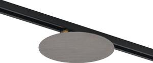Lampă de tavan modernă gunmetal pentru sistem de iluminat pe șină monofazat cu 2 lumini - Iconic Pulley