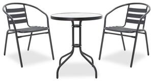 Set Masa si Scaune Gradina Tade-Watson 3 Piese Negru