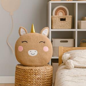 Pernuță crem pufoasă model unicorn 42cm