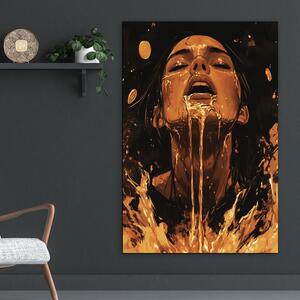 DUBLEZ | Tablou modern pentru dormitor – Femeia în aur