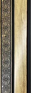 Riflaj decorativ imitatie lemn deschis, 120 mm