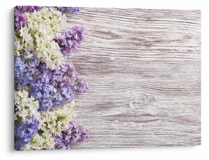 Tablou - Liliac pe lemn (70x50 cm)