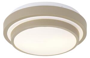 Plafonieră modernă Taupe cu alb 34 cm cu 2 lumini IP44 - Walden