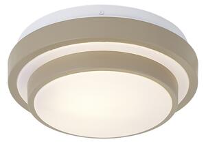 Plafonieră modernă gri-maro cu alb 25cm IP44 - Walden