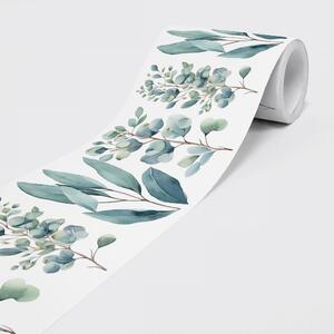 Bordură autocolantă din vlies eucalipt 15 cm x 5 m