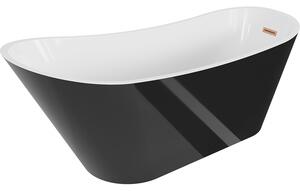 Mexen Alta, cadă independentă 170 x 75 cm, alb-negru, preaplin auriu, 52141707575-G