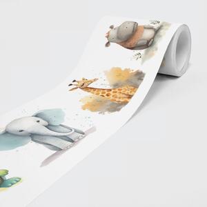 Bordură autocolantă din vlies animale 15 cm x 5 m