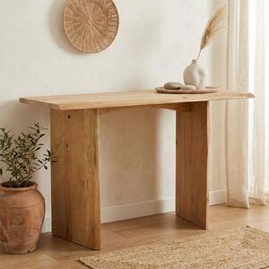 Consolă Mende, Lemn Masiv Acacia, Natural, 110x50x76 cm